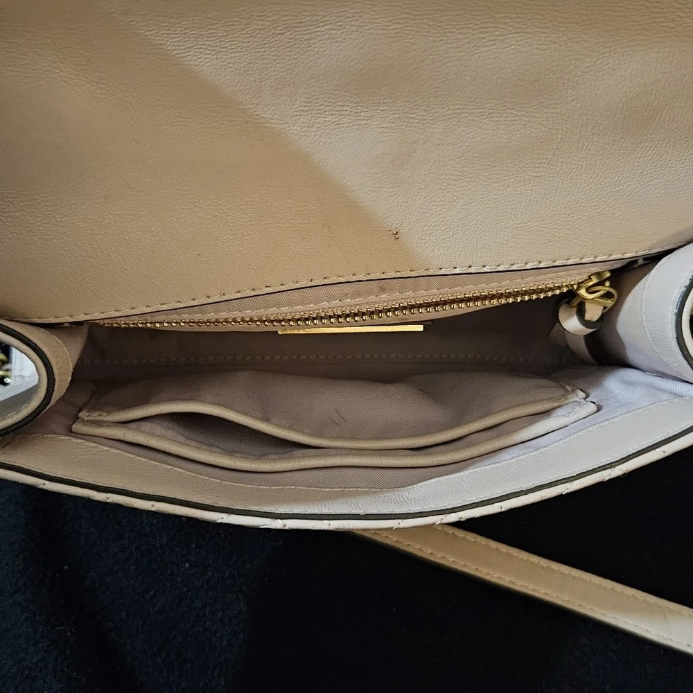 Tory Burch Elegant Fleming Blush Pink Quilted Shoulder Bag